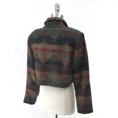 Vintage 80s Southwestern Prairie Cropped Bolero Jacket L