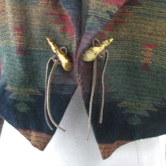 Vintage 80s Southwestern Prairie Cropped Bolero Jacket L