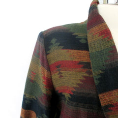 Vintage 80s Southwestern Prairie Cropped Bolero Jacket L
