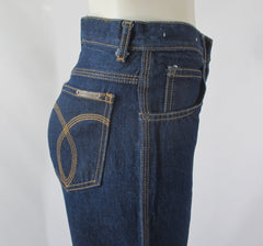 Vintage 80s High Waist Brittania Blue Denim Jeans S - Bombshell Bettys Vintage