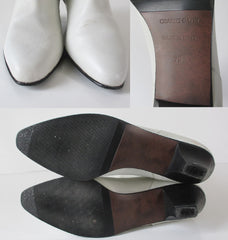 Vintage 80's Charles David White Slouch Boots 9 - Bombshell Bettys Vintage