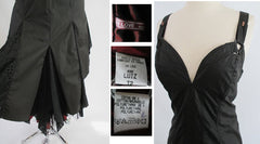 Vintage 90's Carling In Love Bewitching Gothic Black High Lo Party Evening Dress S - Bombshell Bettys Vintage