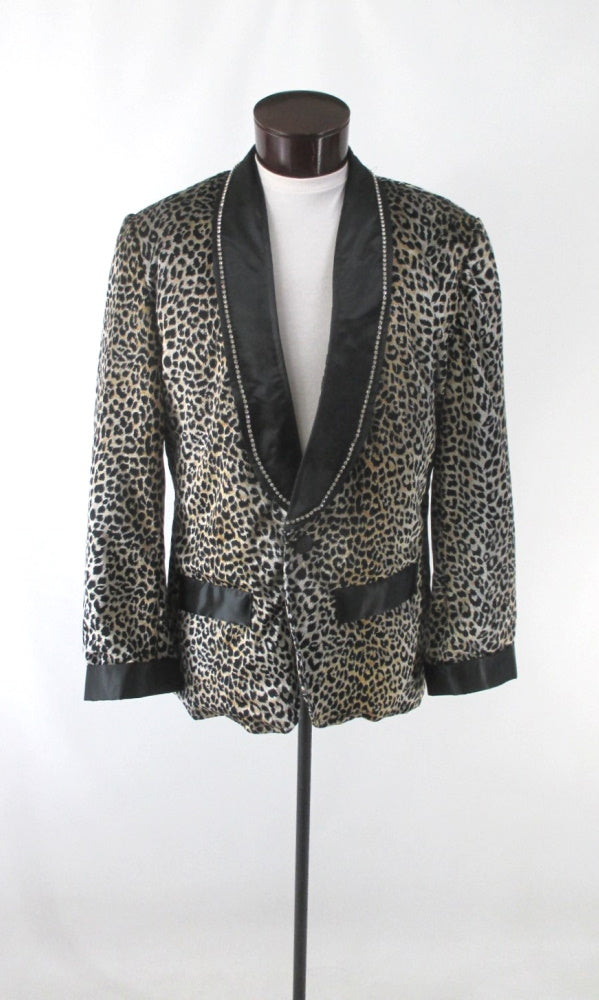 Men's Leopard Special Occasion Jacket L 48