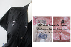 Vintage 50's Style Rockmount Ranchwear Black Western Shirt Blouse Top S - Bombshell Bettys Vintage