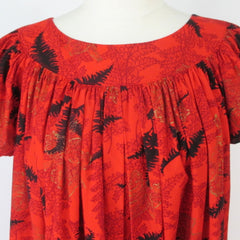 Vintage 50s Hawaiian Muumuu Lounging Dress L