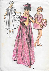 Vintage 50s Hawaiian Muumuu Lounging Dress L