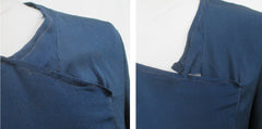 Vintage 20's 30's Navy Blue Rayon Dress S