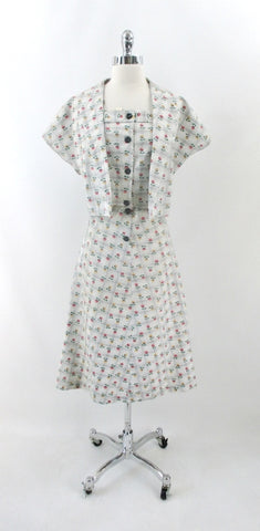 Vintage 40s Sundress / Dress & Matching Bolero NWT XXL