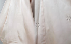 Vintage 40s 50s Soft Pink Satin Evening Lounge Dress S
