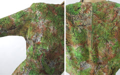 Vintage 40s Novelty Print Sarong Skirt Dress S