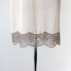 Vintage 50s 60s Taupe & Peach Deena Slip 34 NWT S