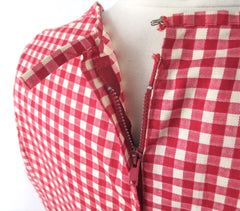 Vintage 60's Gingham Pioneer Prairie Costume Dress L