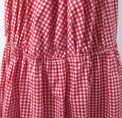 Vintage 60's Gingham Pioneer Prairie Costume Dress L