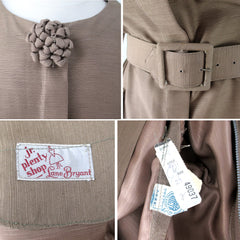 Vintage 50s Copper Layne Bryant Special Occasion Dress Plus 2X