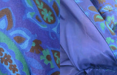 Vintage 50s Blue Paisley Sheath Dress L