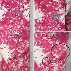 Vintage 50s Abstract Pink White Full Skirt Day Dress M