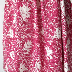 Vintage 50s Abstract Pink White Full Skirt Day Dress M