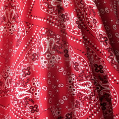 Vintage 50s Red Bandana Full Circle Skirt S