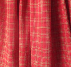 Vintage 50s 60s Red & Gold Plaid Full Skirt S - Bombshell Bettys Vintage