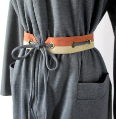 Vintage 70s Heather Grey Zip Front Ultrasuede Dress NWT XL 1X