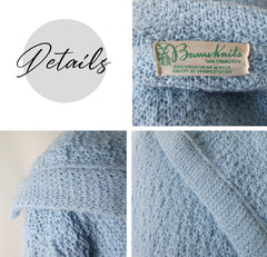 Vintage 60s Light Blue Nautical Cardigan Sweater L - Bombshell Bettys Vintage