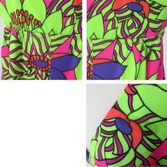 Vintage 60s Catalina Psychedelic Flower Power Maxi Dress XS