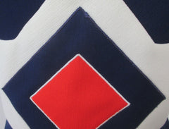 Vintage 60's Space Age Red White Blue Mod Mini Dress M