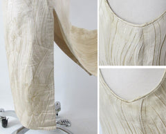 Vintage 60s Royal Lynne Gold Silk Evening Gown Sheath Dress S - Bombshell Bettys Vintage