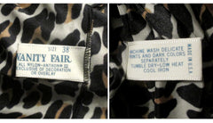 Vintage 70s Vanity Fair Leopard Robe 38 L