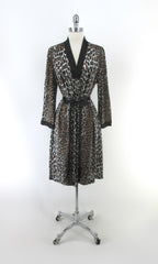 Vintage 70s Vanity Fair Leopard Robe 38 L