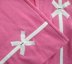 Vintage 60s White Bow Pink Suit Set XL - Bombshell Bettys Vintage