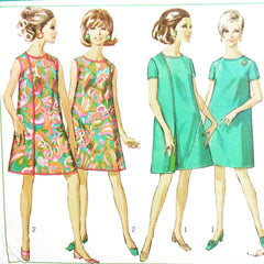 Vintage 60s Wrap-Arounder Pink Daisy MOD Dress M