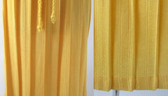 • Vintage 70s Yellow Knit Sweater Top Skirt Matching Belt Set S
