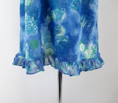 • Vintage 70s Convertible Halter Tie Hawaiian Dress XS