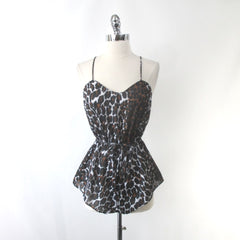 Vintage 80s Leopard Print Teddy S