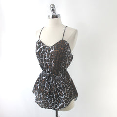 Vintage 80s Leopard Print Teddy S
