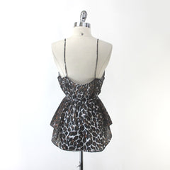 Vintage 80s Leopard Print Teddy S