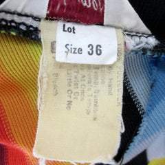 Vintage 70s Rainbow Chevron Striped Maxi Skirt 2X
