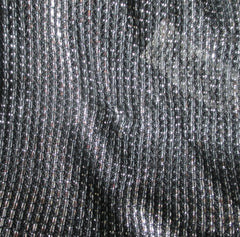 Vintage 70s Shimmering Silver Disco Goddess Dress M - Bombshell Bettys Vintage