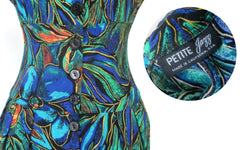 Vintage 80s / 50s Style Floral Full Skirt Day Dress XS