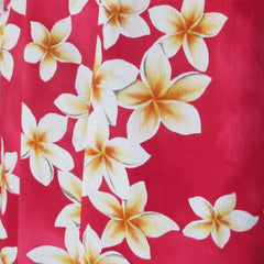Vintage 80s 50s Style Royal Hawaiian Pink Plumeria Fit & Flare Dress S - Bombshell Bettys Vintage