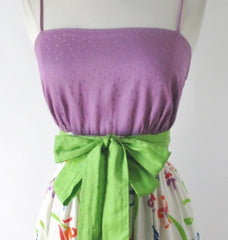 Vintage 80's Tori Richard Bright Hawaiian Floral Maxi Sundress Dress S - Bombshell Bettys Vintage