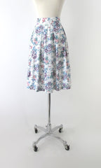 Vintage 80s 90's Rose Garden Midi Skirt M L