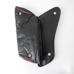 Vintage 80s Leather 3D Flower Handbag / Cross Body / Clutch Bag