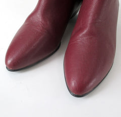 Vintage 80s Red Leather Tarantino’s Pixie Boots 8