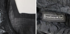 Vintage 90s Black Lace Grunge Tea Dress M