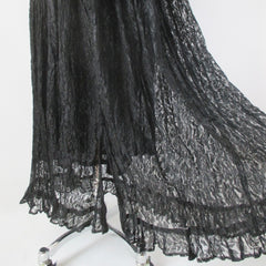 Vintage 90s Black Lace Grunge Tea Dress M
