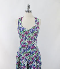 vintage 90s grunge floral flower romper playsuit shorts one piece outfit High Fashion bombshell bettys vintage bodice