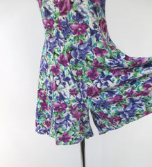 vintage 90s grunge floral flower romper playsuit shorts one piece outfit High Fashion bombshell bettys vintage shorts