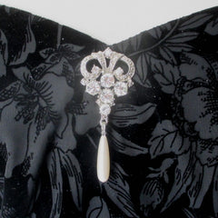 Vintage 90s Black Flocked Velvet Party Dress Matching Bolero Jacket Plus 2XL